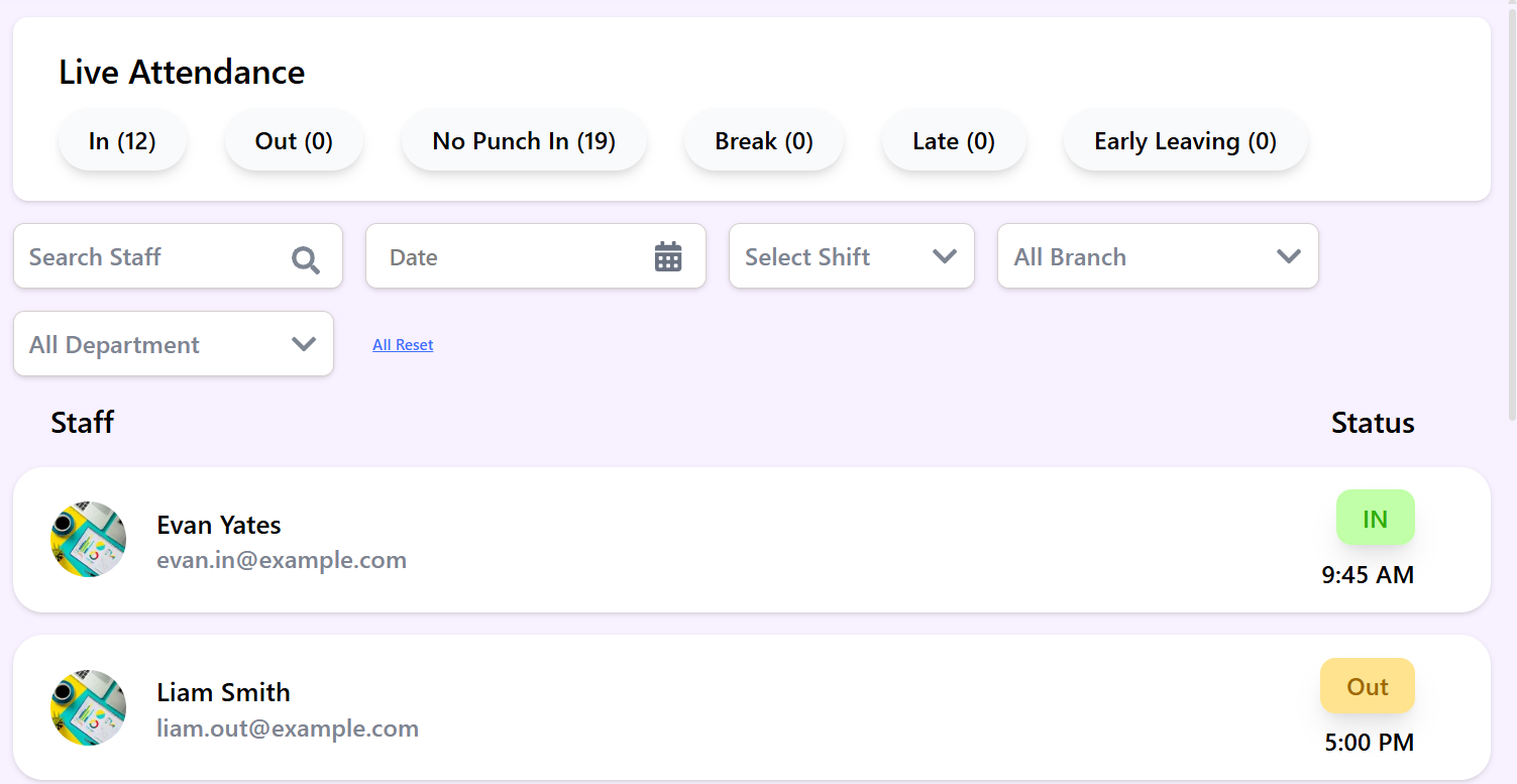 Attendance & Scheduling